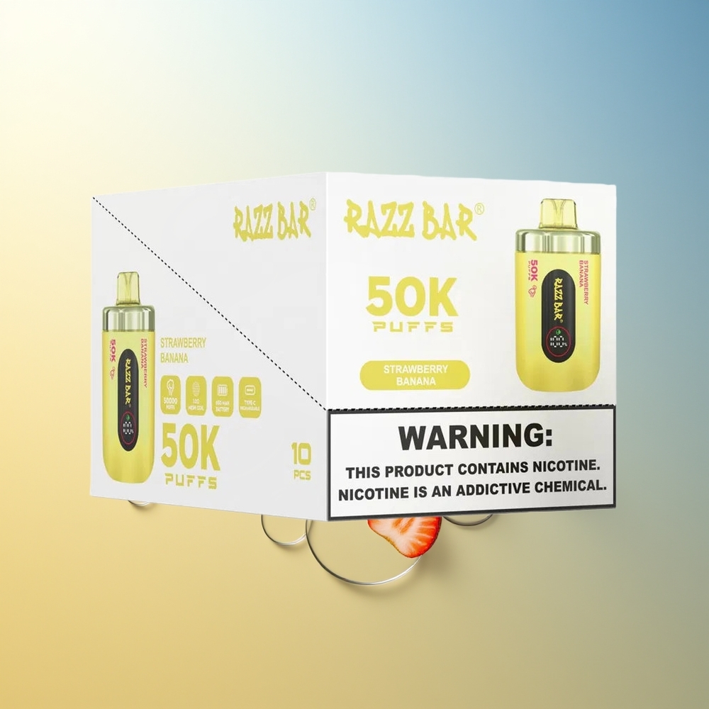 Razz Bar 50K Fragola Banana 1.0 Ohm Mesh Ricaricabile
