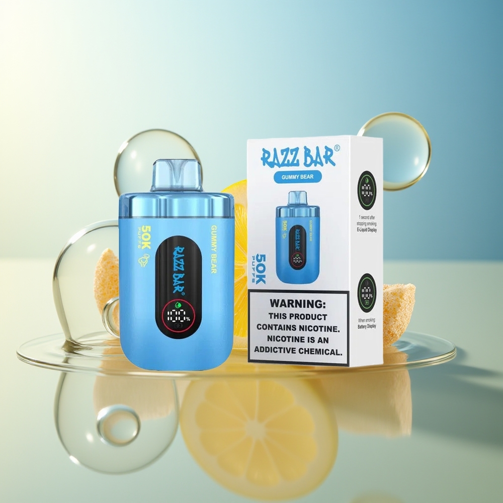 Razz Bar 50K Puff Gummy Bear Ricaricabile Tipo-C