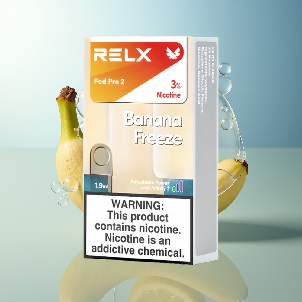 RELX Pod Pro 2 600 Bocche Banana Gelato 1.9ml 3 Modalità