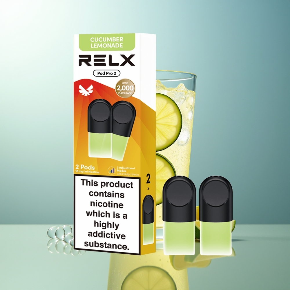 RELX Pod Pro 2 600 Bocche Bevanda-Cetriolo Limonata 1.9ml 3 Modalità