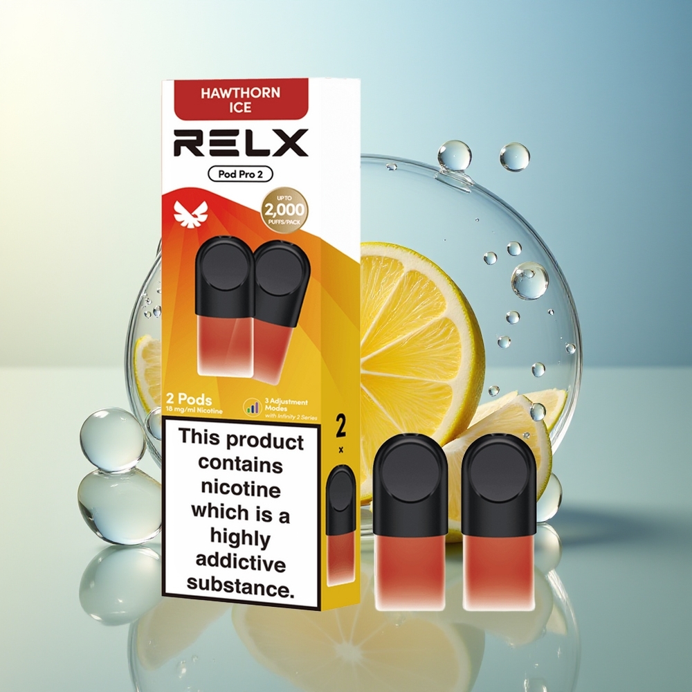 RELX Pod Pro 2 600 Bocche Biancospino Ghiaccio 1.9ml 3 Modalità