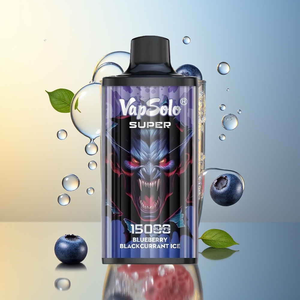 Vapsolo Super 15000 Puff Mirtillo Nero Ribes Blu Ghiaccio 40ml 850mah