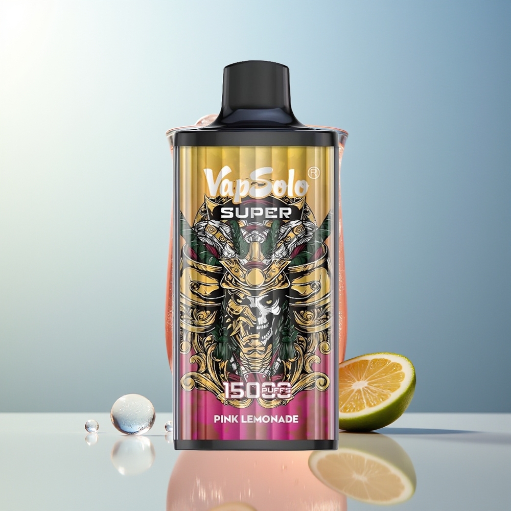 Vapsolo Super 15000 Puff Rosa Limonata con 40ml E-Liquid e 850mah Mesh Coil