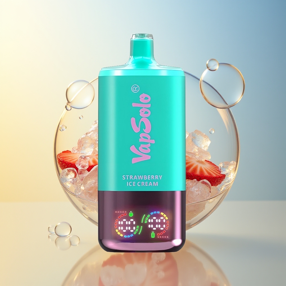 VapSolo Triple 30000 Puff Fragola Crema Gelato 40ml Type-C
