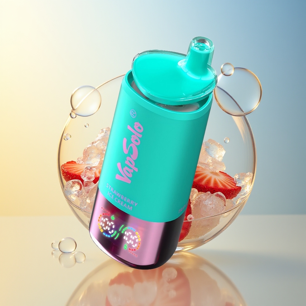 VapSolo Triple 30000 Puff Fragola Crema Gelato 40ml Type-C