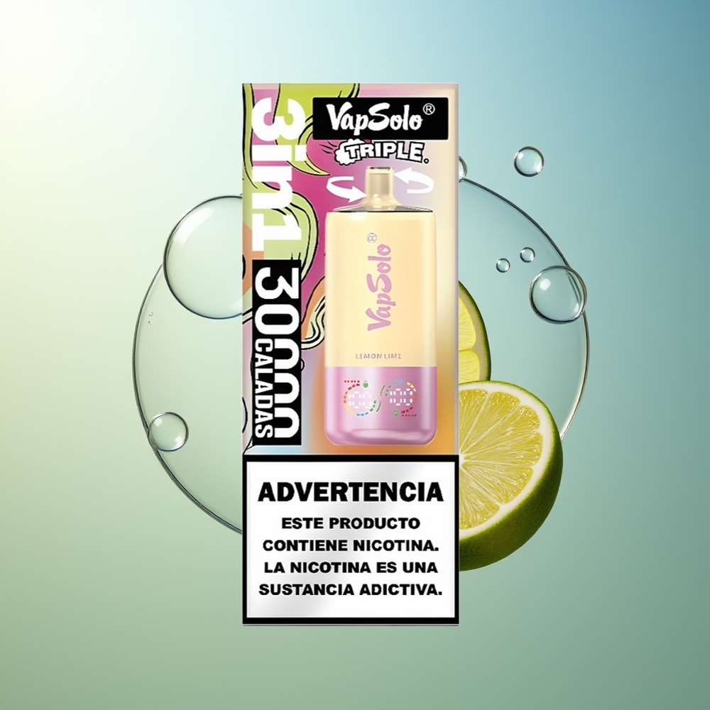VapSolo Triple 30000 Puff Limone Lime 40ml Type-C