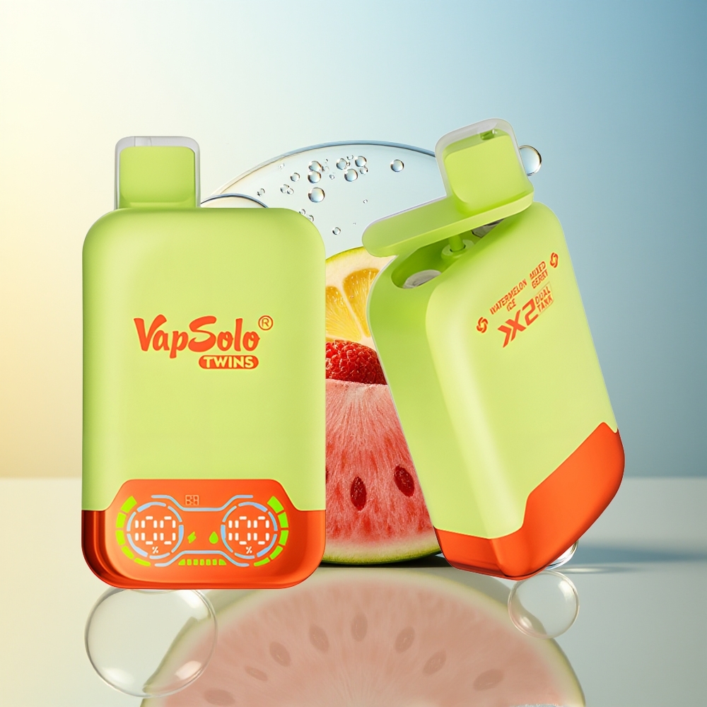 Vapsolo Twins 20000 Puff Anguria Ghiaccio & Frutti di Bosco Misti con 40ml e 2 Serbatoi