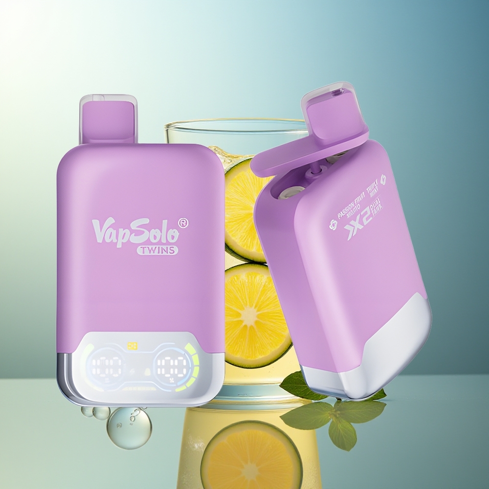 Vapsolo Twins 20000 Puff Disposable Vape Frutto della Passione Mojito & Triplo Menta 40ml 2 Serbatoi