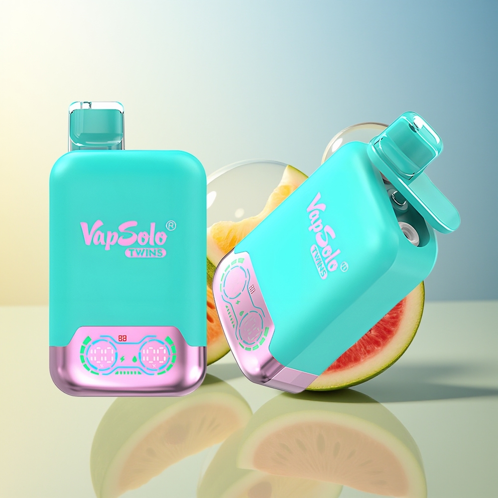 Vapsolo Twins 20000 Puff Doppio Melone & Anguria Lampone con 40 ml E-Liquid e Type-C