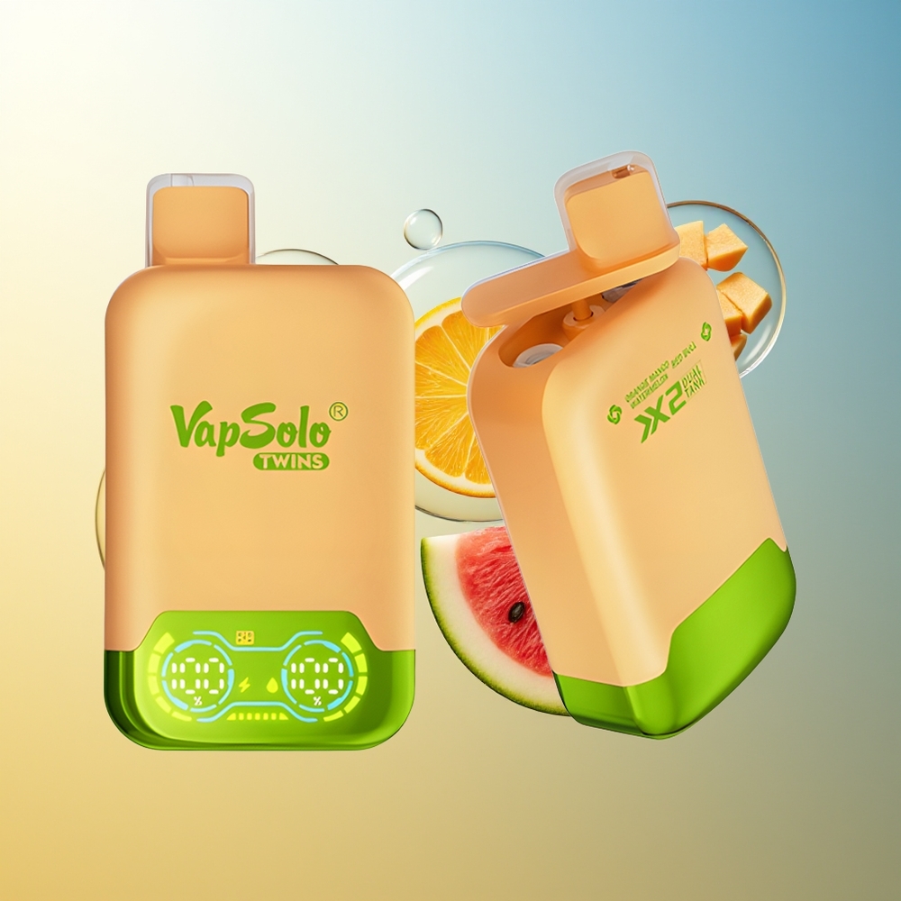 Vapsolo Twins 20000 Puff Doppio Serbatoio Arancia Mango Anguria & Red Bull