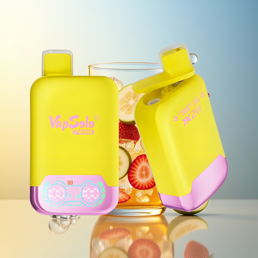 Vapsolo Twins 20000 Puff Fragola Banana & Ciliegia Frizzante Doppio Serbatoio Type-C