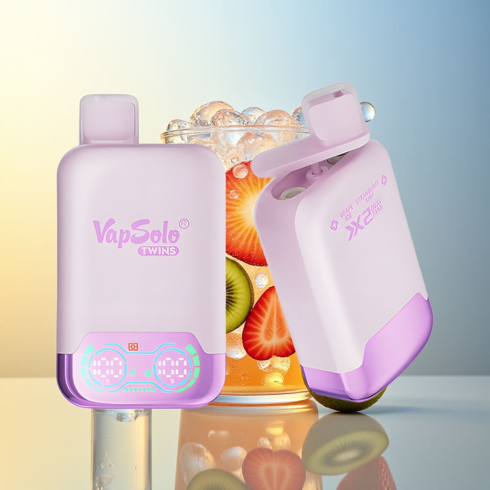 Vapsolo Twins 20000 Puff Uva Ghiaccio & Fragola Kiwi Doppio Serbatoio