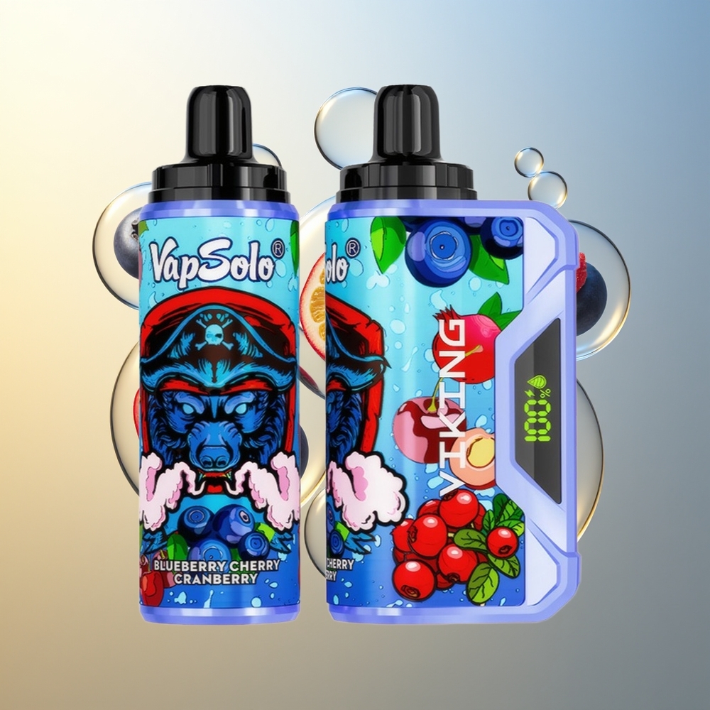 VapSolo VIKING 12000 Puff Dispositivo di Vapo Disposable Mirtillo Ciliegia 22ml Type-C