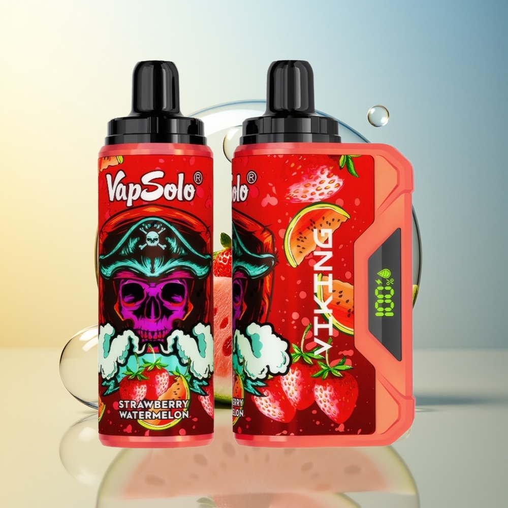 VapSolo VIKING 12000 Puff Fragola Anguria Tipo-C 22ml